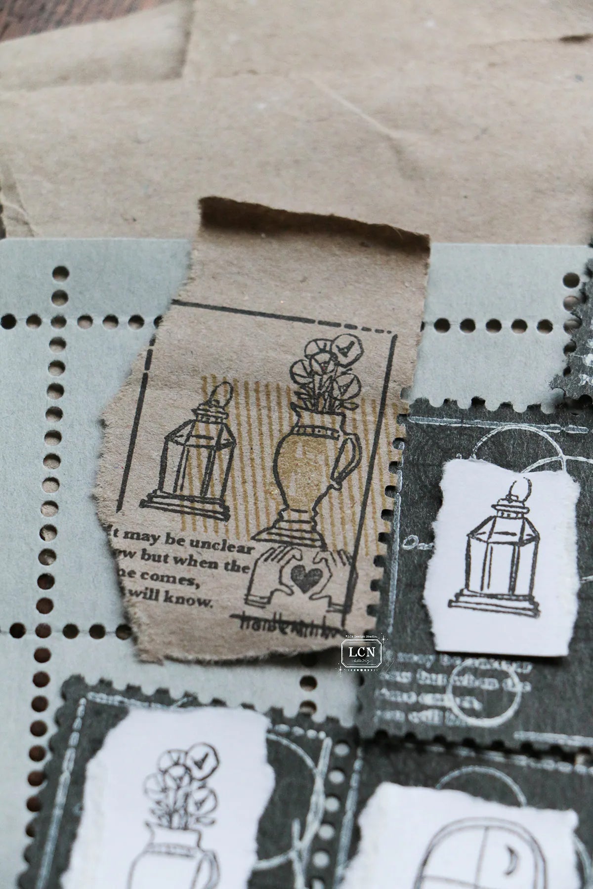 LCN Design Studio: Corner View Rubber Stamps Set
