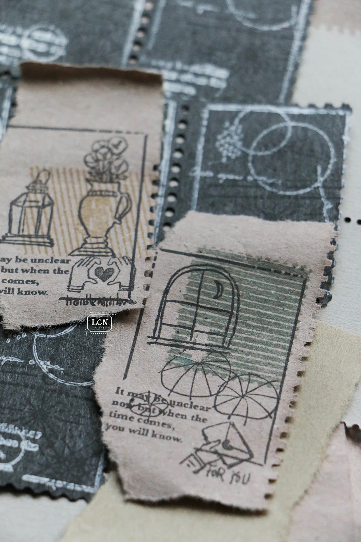 LCN Design Studio: Corner View Rubber Stamps Set