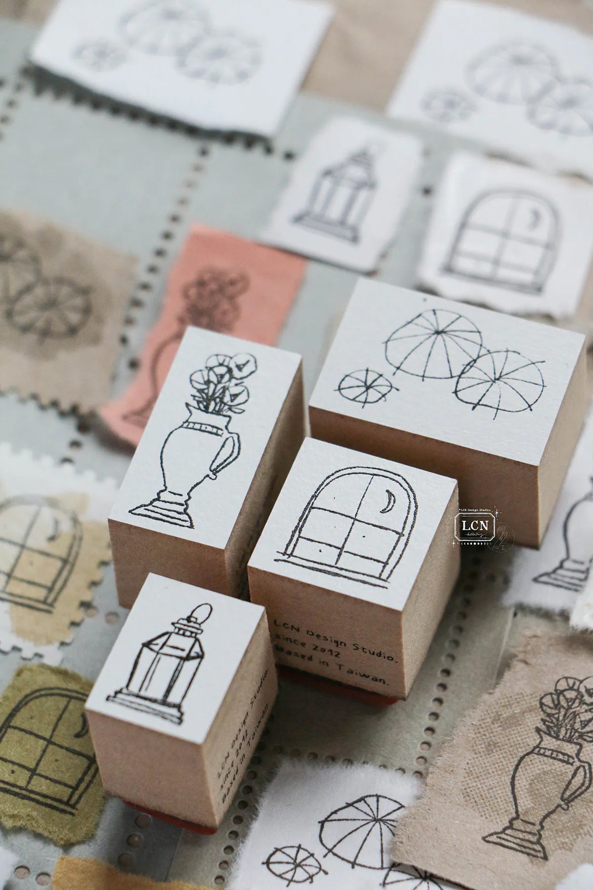 LCN Design Studio: Corner View Rubber Stamps Set
