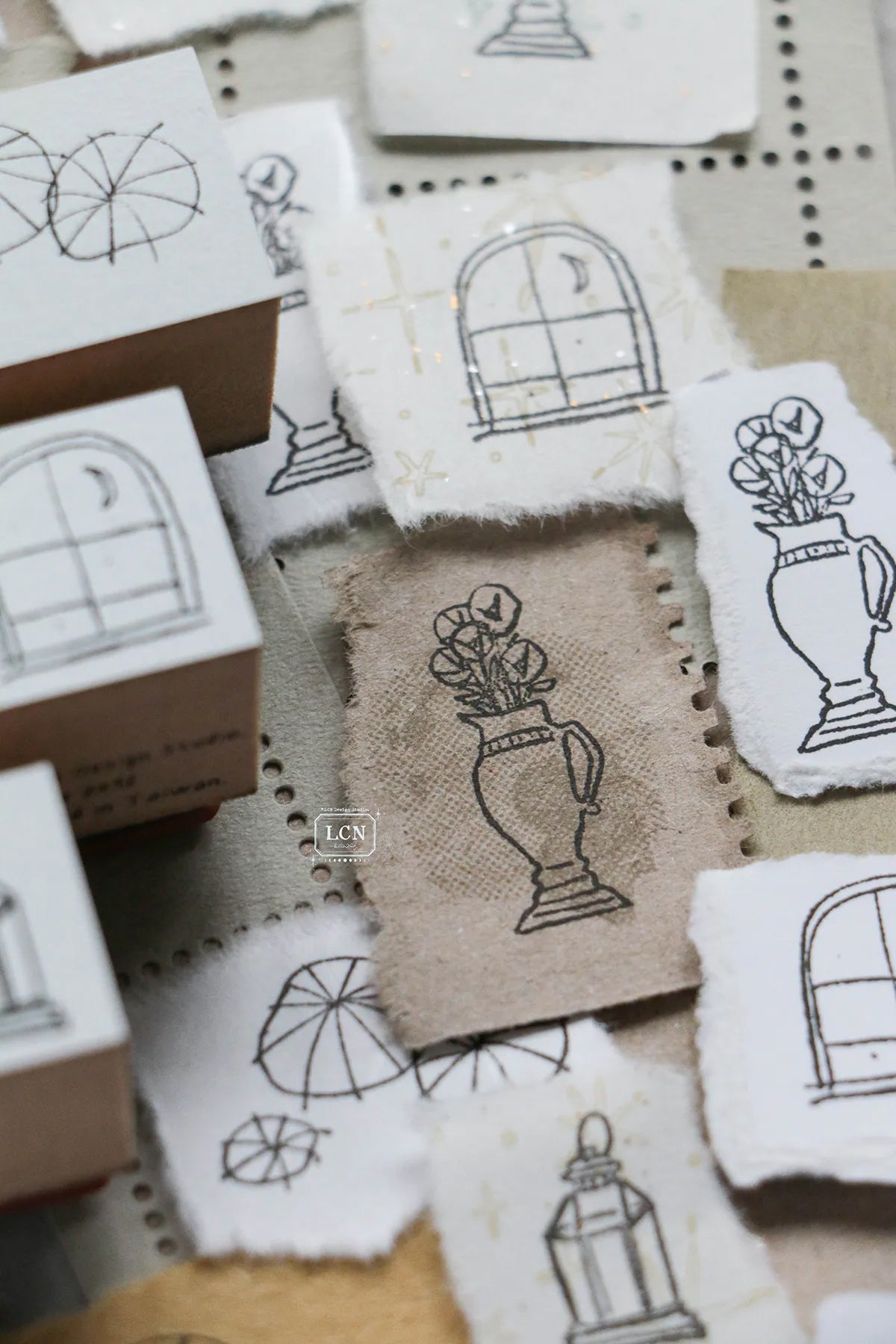 LCN Design Studio: Corner View Rubber Stamps Set