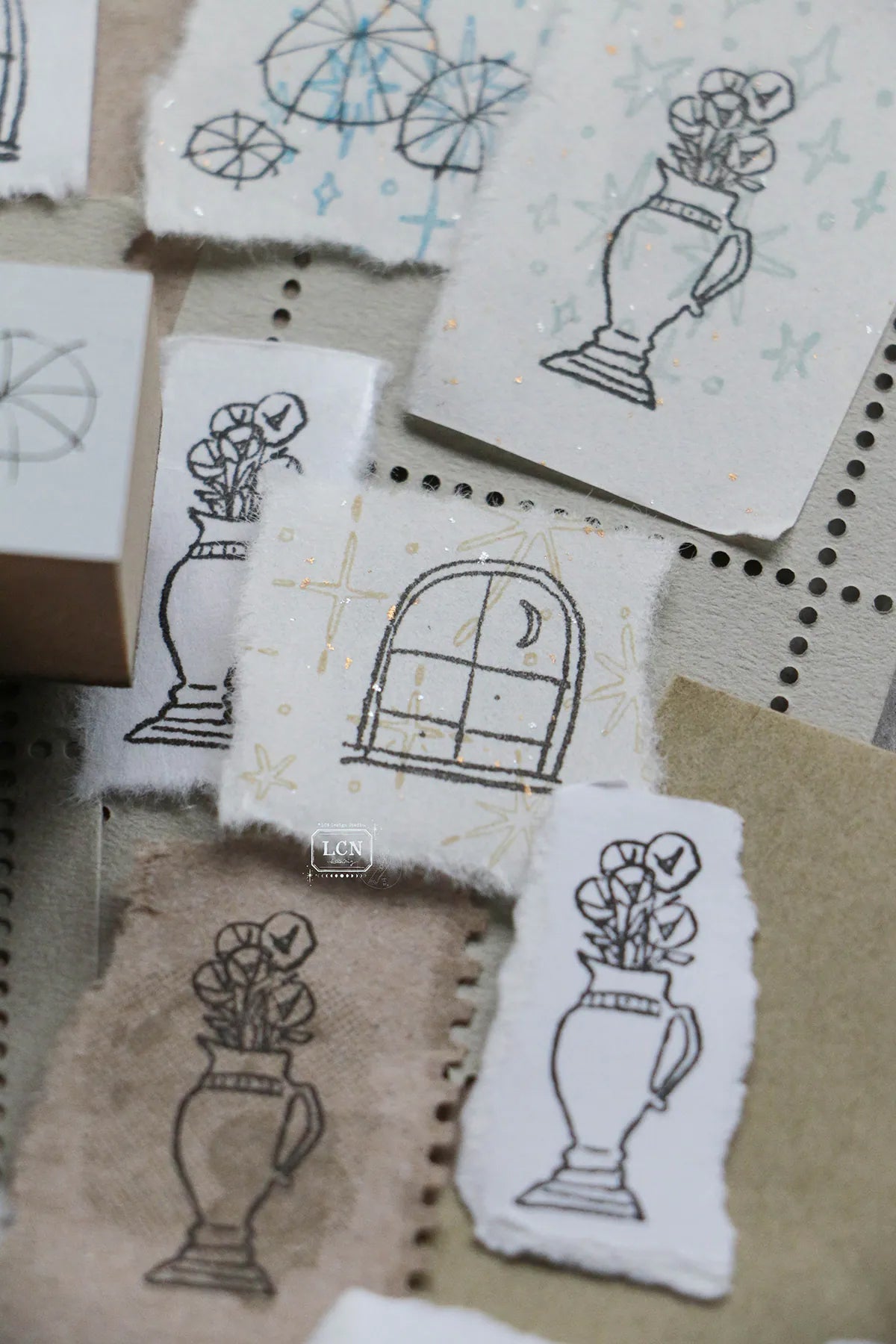 LCN Design Studio: Corner View Rubber Stamps Set