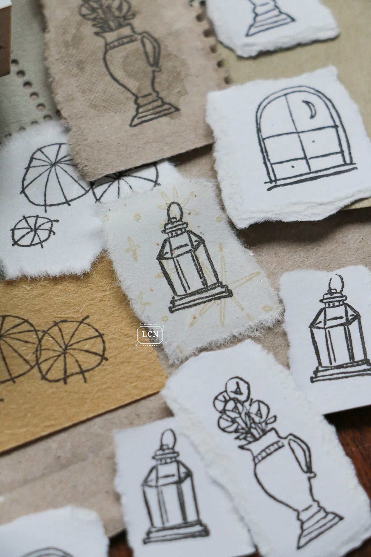 LCN Design Studio: Corner View Rubber Stamps Set