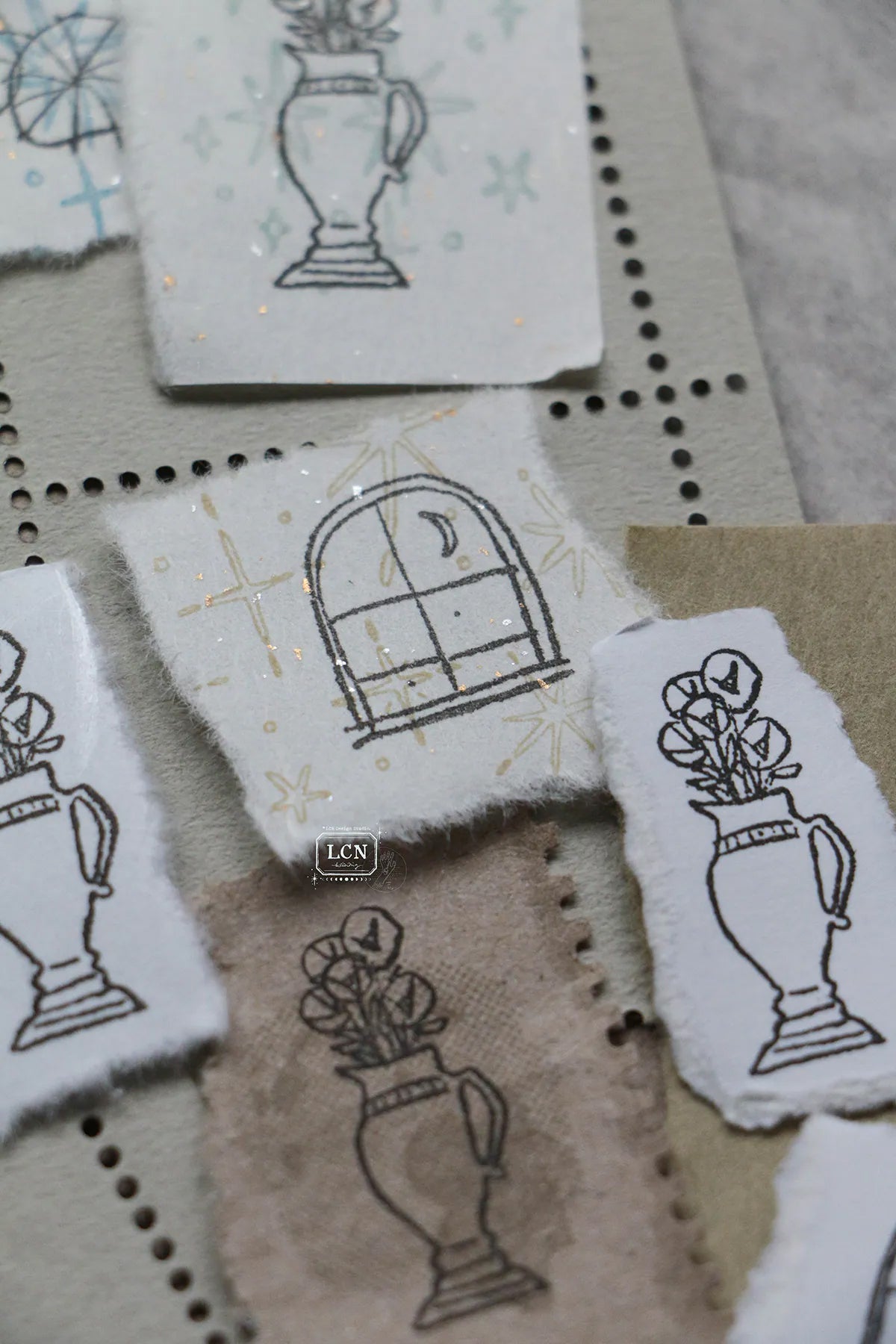 LCN Design Studio: Corner View Rubber Stamps Set