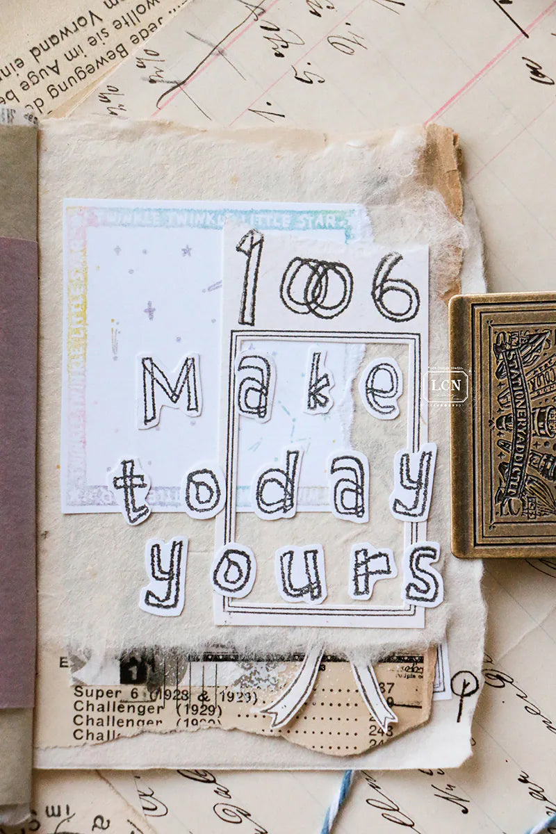 LCN Design Studio: Hand Drawn Alphabet Cling Stamp