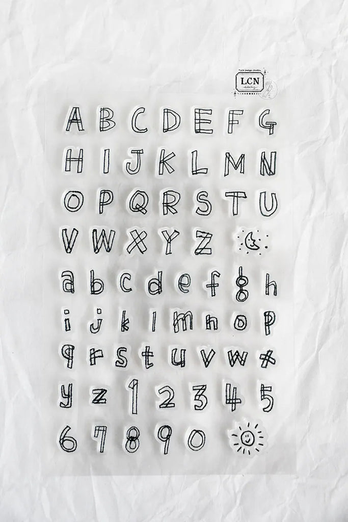 LCN Design Studio: Hand Drawn Alphabet Cling Stamp
