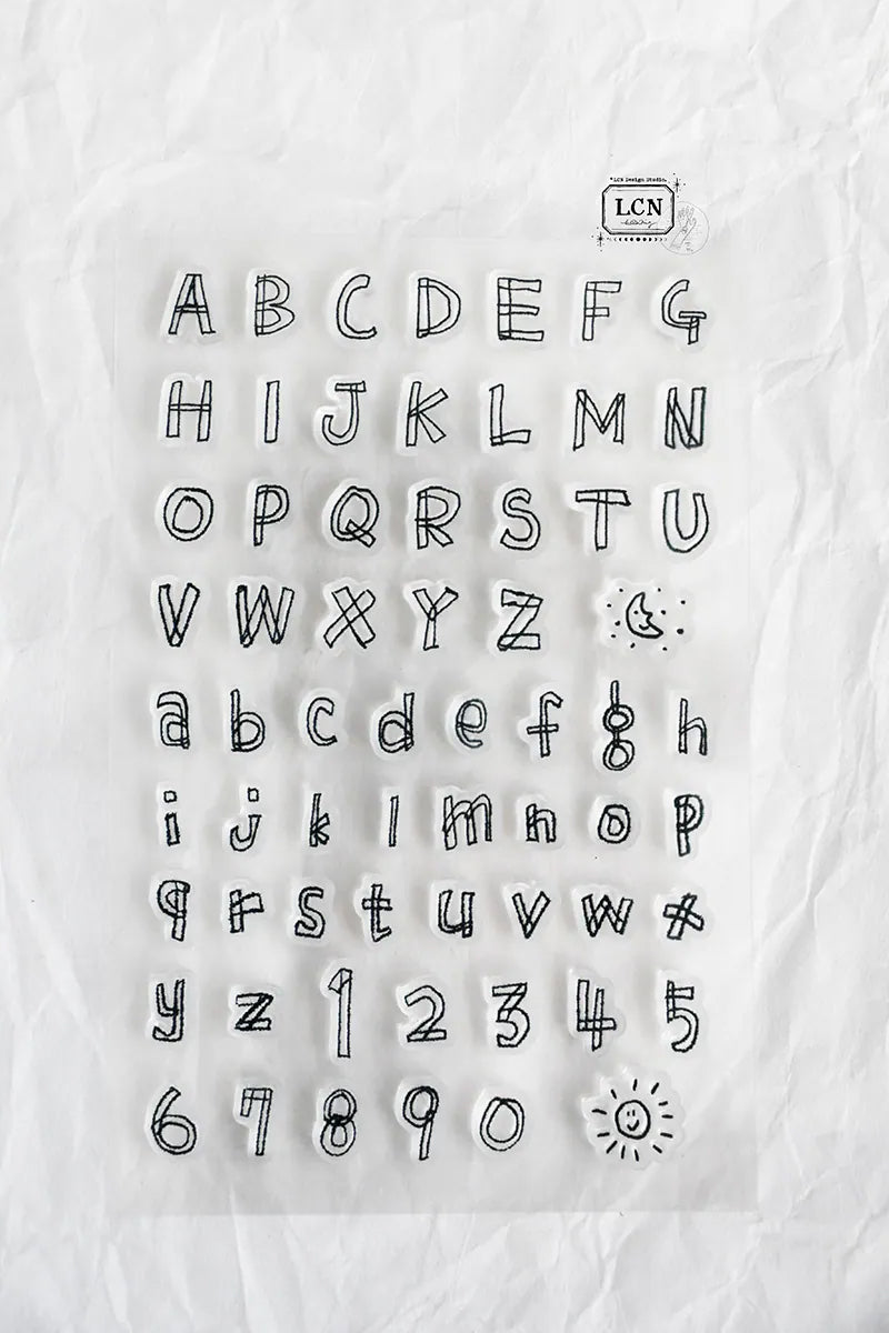 LCN Design Studio: Hand Drawn Alphabet Cling Stamp