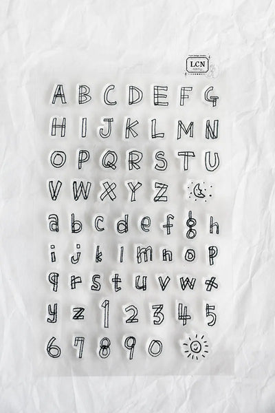 LCN Design Studio: Hand Drawn Alphabet Cling Stamp