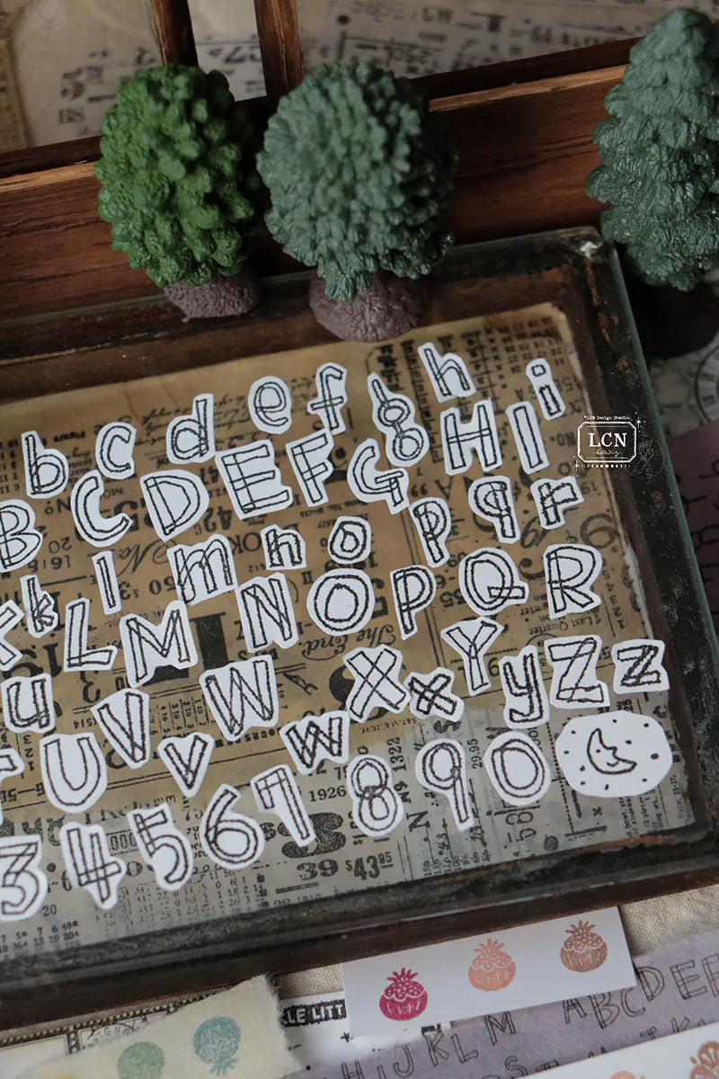 LCN Design Studio: Hand Drawn Alphabet Cling Stamp