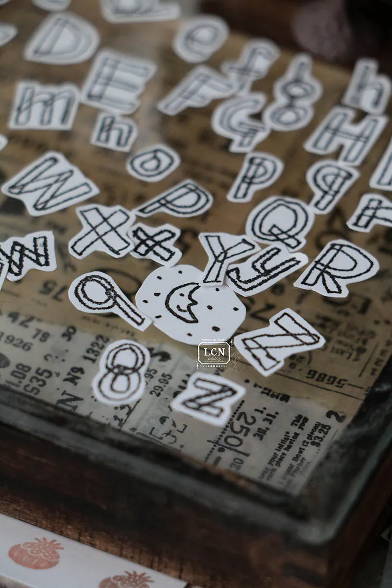 LCN Design Studio: Hand Drawn Alphabet Cling Stamp