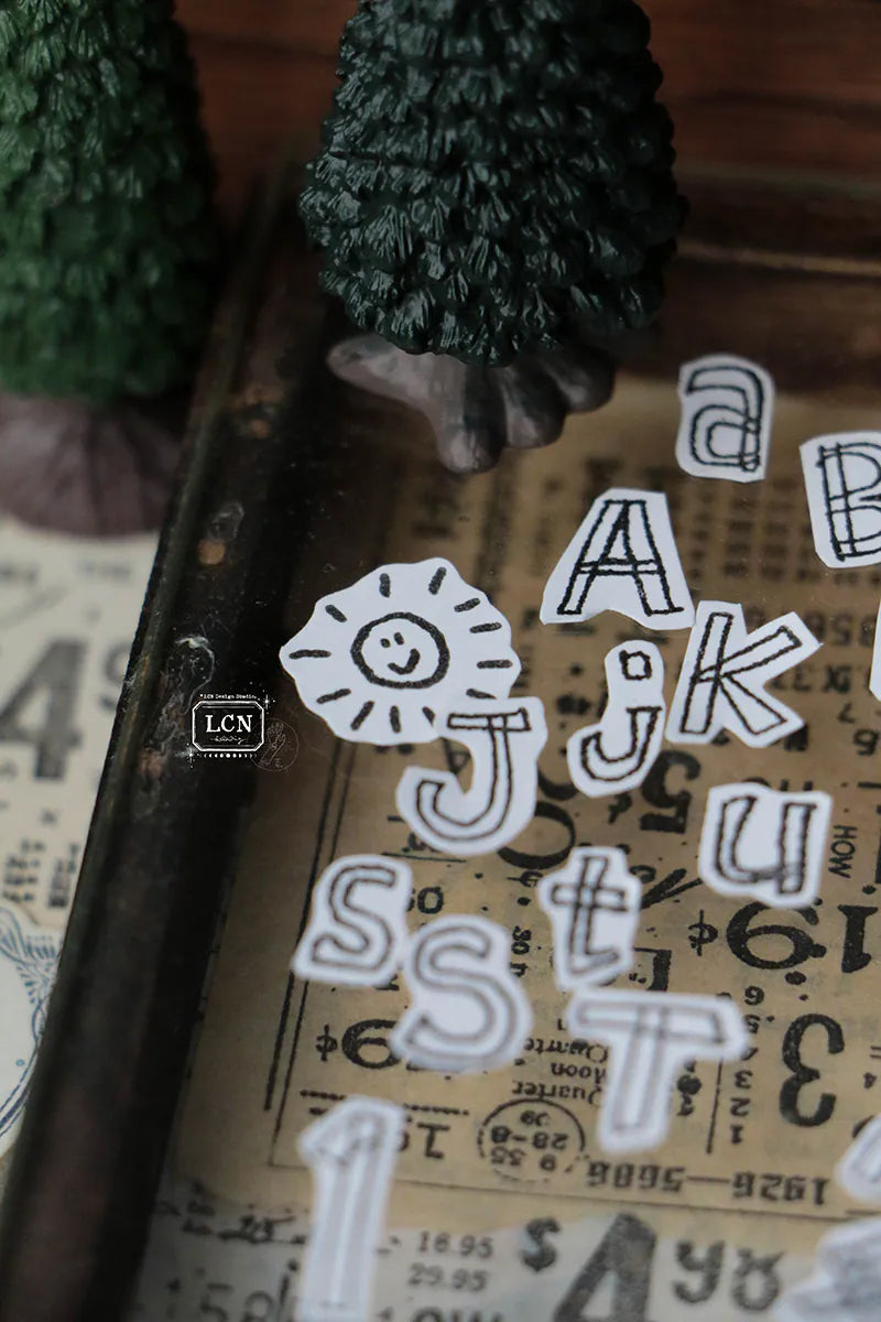 LCN Design Studio: Hand Drawn Alphabet Cling Stamp