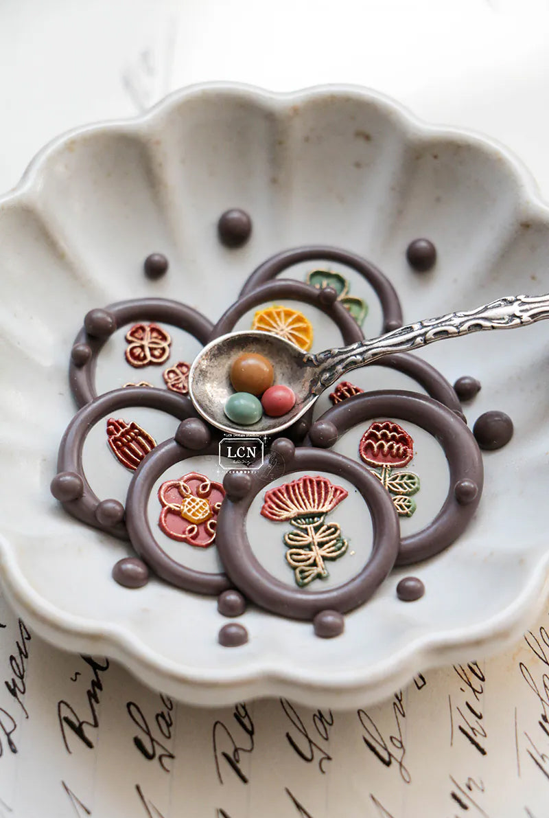 LCN Design Studio: Hand Drawn Flowers Mini Wax Seal Stamps