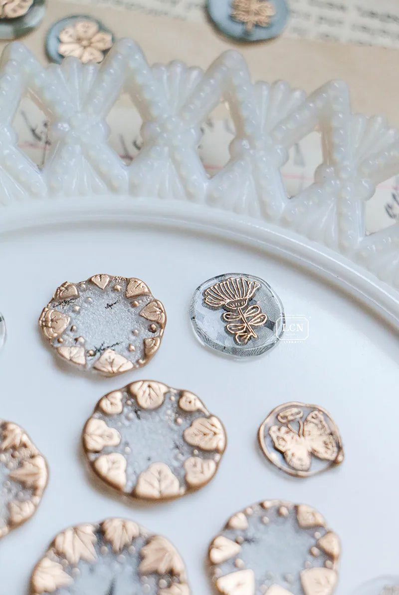 LCN Design Studio: Hand Drawn Flowers Mini Wax Seal Stamps