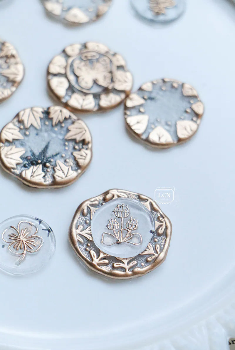 LCN Design Studio: Hand Drawn Flowers Mini Wax Seal Stamps