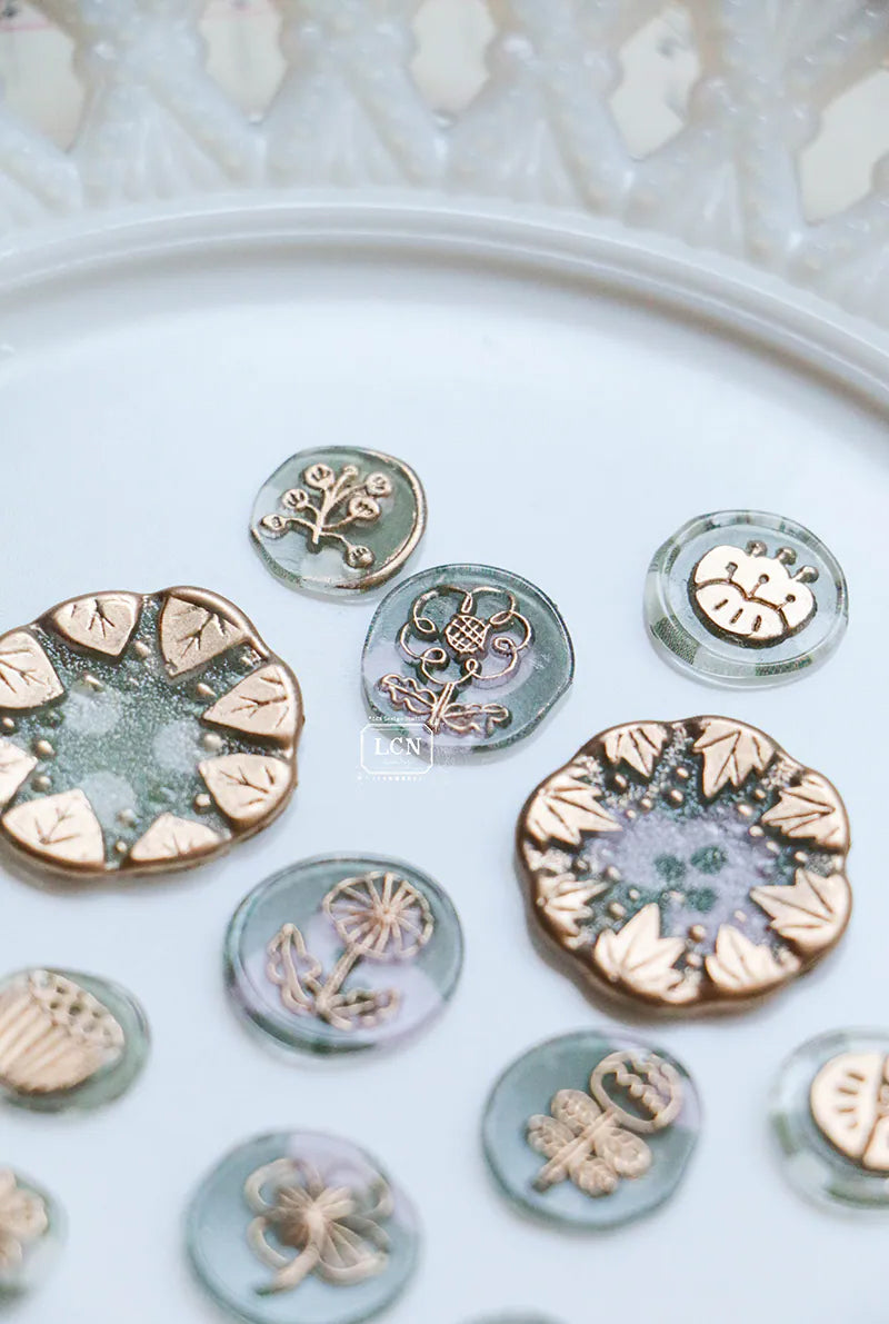 LCN Design Studio: Hand Drawn Flowers Mini Wax Seal Stamps
