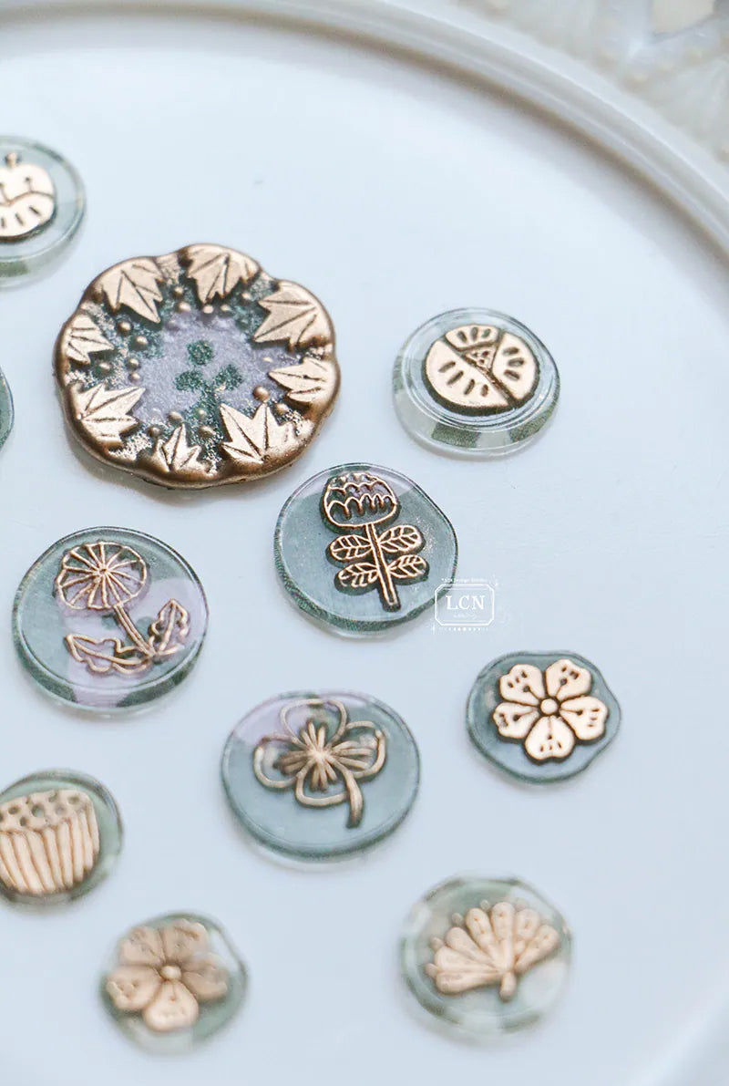 LCN Design Studio: Hand Drawn Flowers Mini Wax Seal Stamps