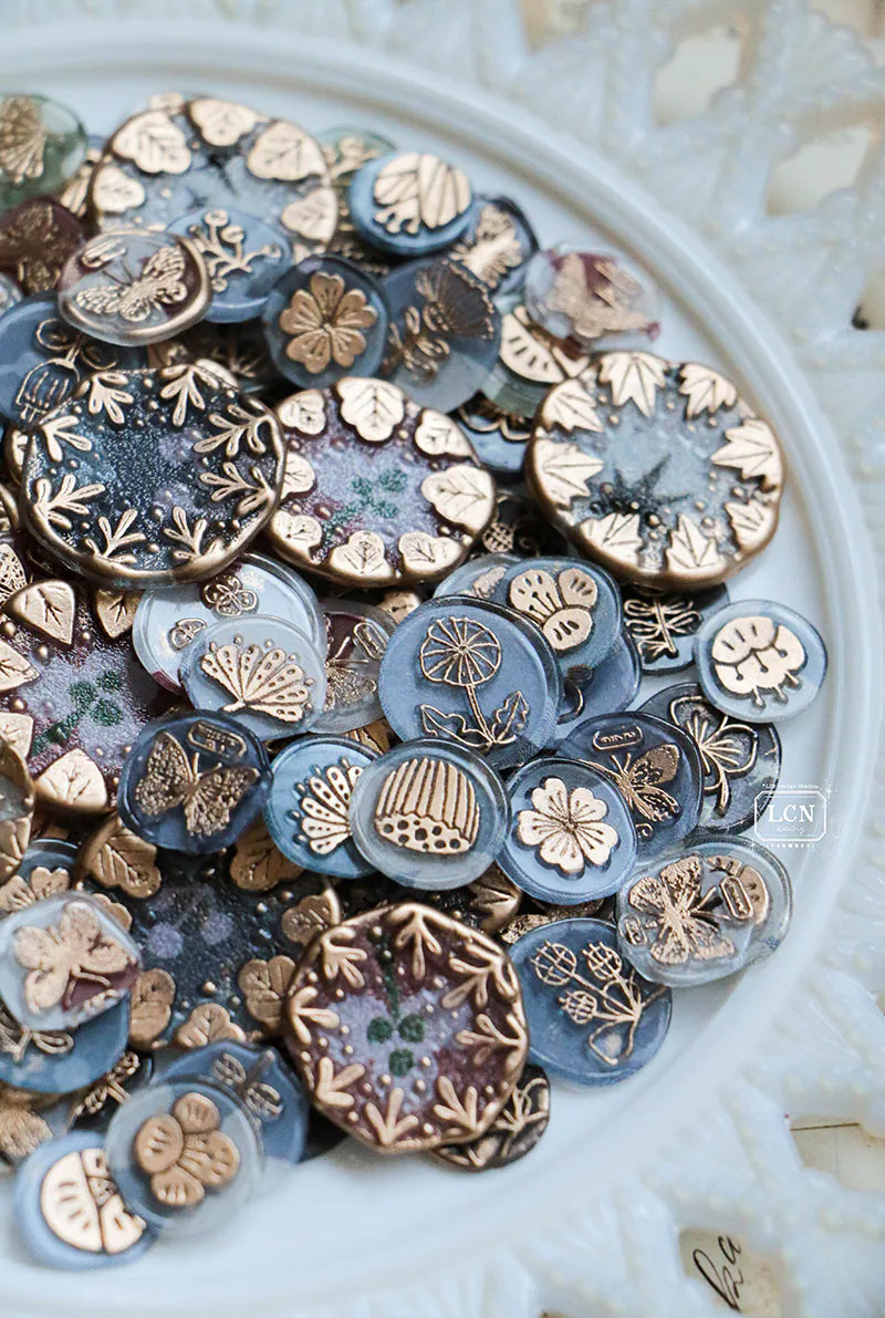 LCN Design Studio: Hand Drawn Flowers Mini Wax Seal Stamps