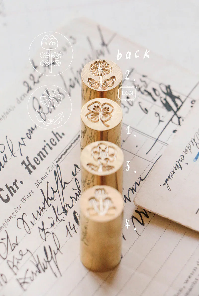 LCN Design Studio: Hand Drawn Flowers Mini Wax Seal Stamps