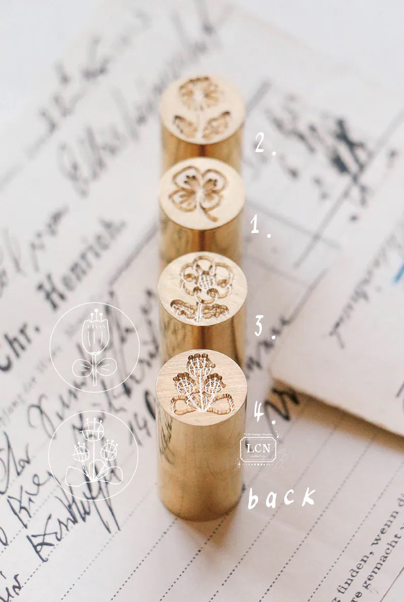LCN Design Studio: Hand Drawn Flowers Mini Wax Seal Stamps