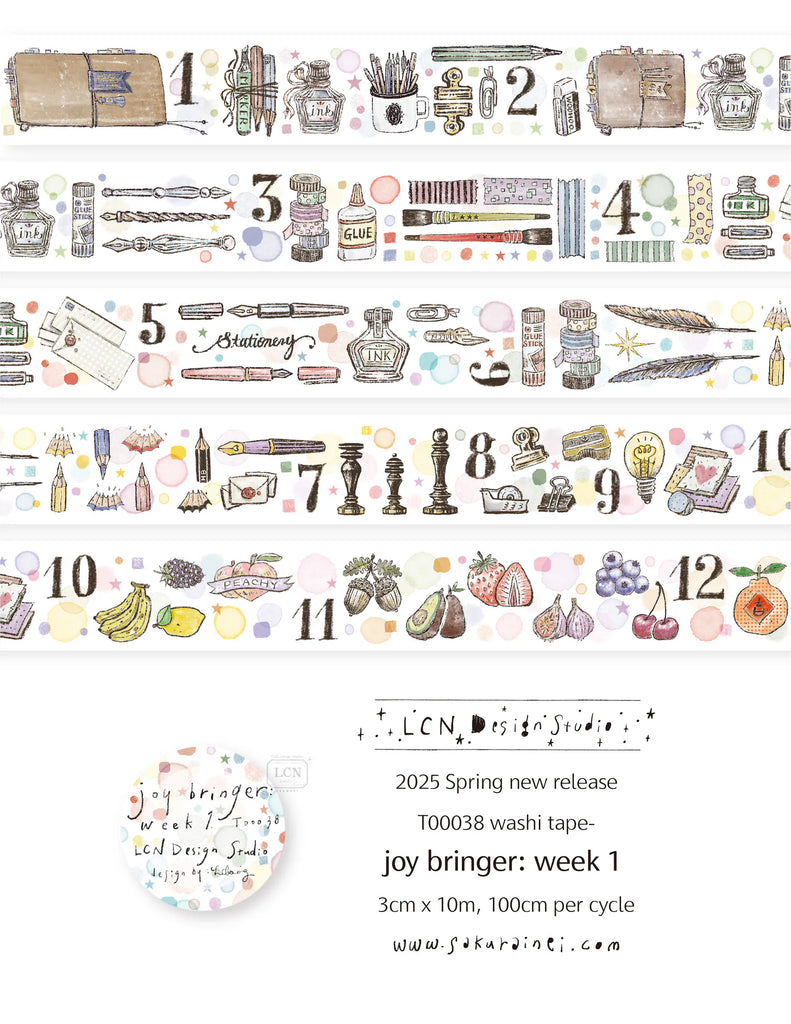 LCN Design Studio Tape Sample: Joy Bringer and Sticker Club