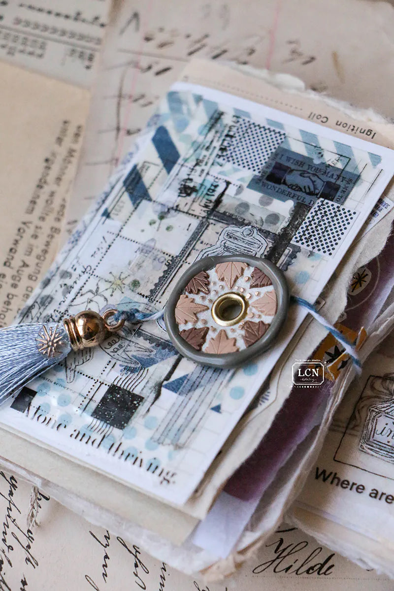 LCN Design Studio: Round Leaf Frame Wax Seal Stamps