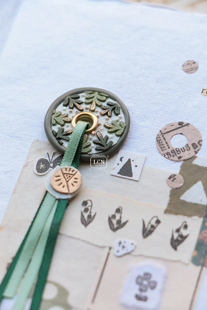 LCN Design Studio: Round Leaf Frame Wax Seal Stamps