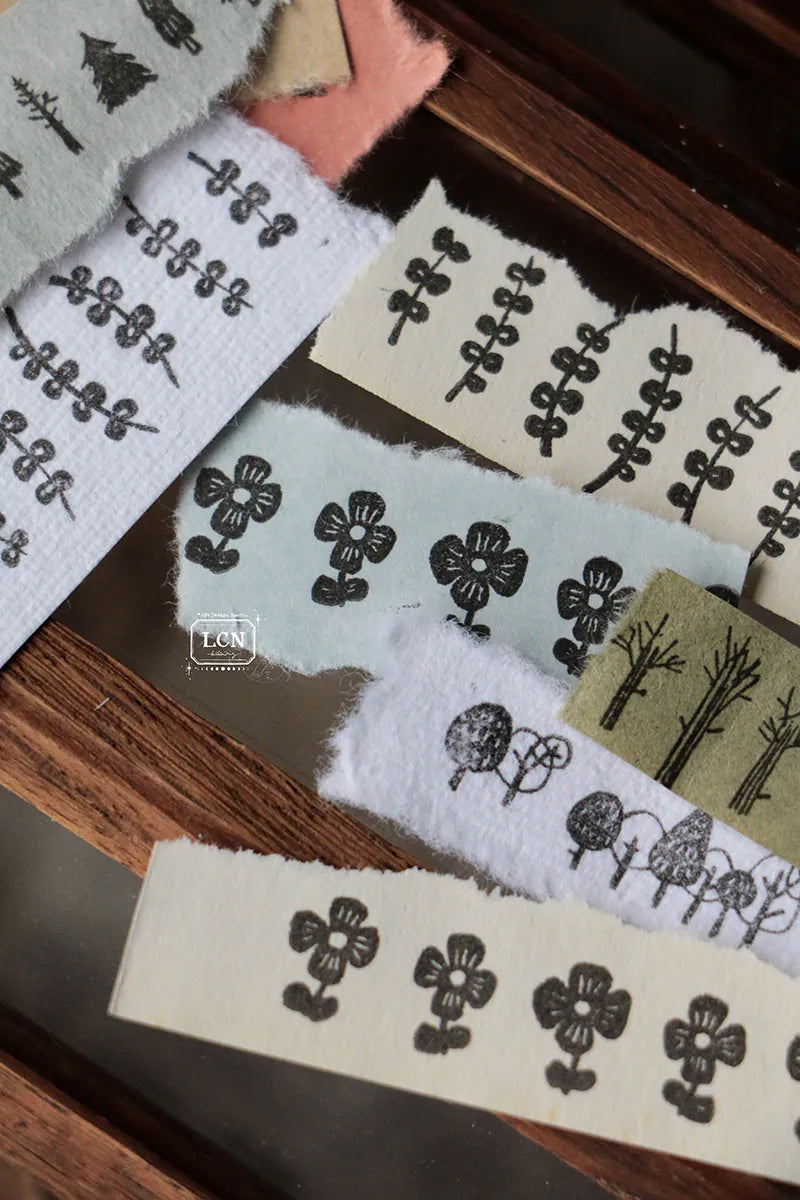 LCN Design Studio: Trees and Flowers Cling Stamp