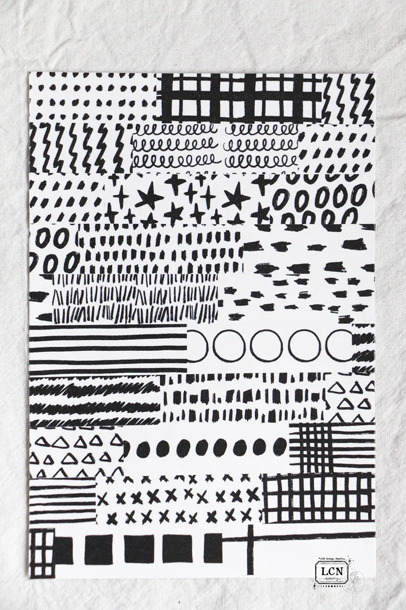 LCN Design Studio: Hand Drawn Patterns Washi Tape