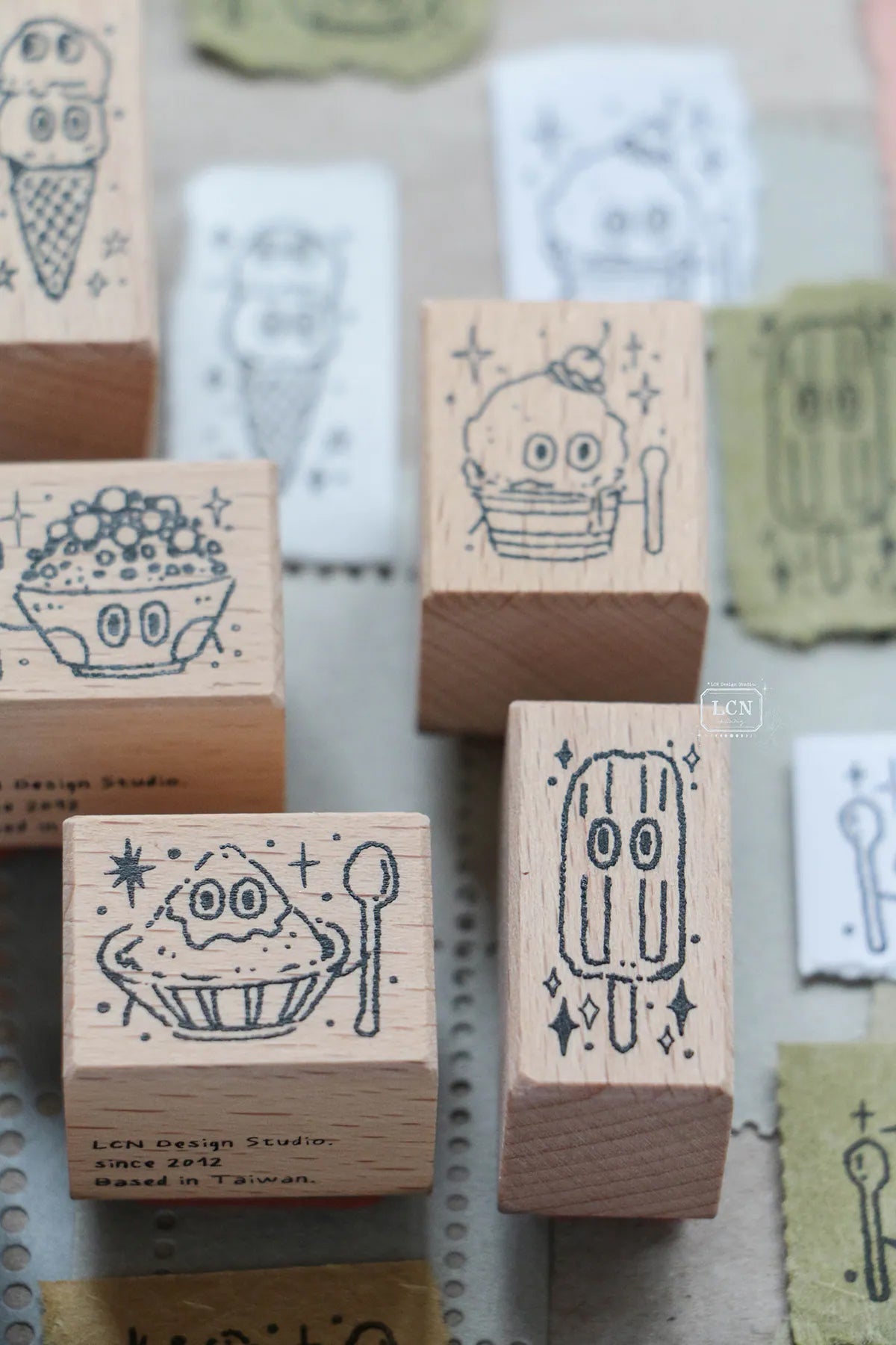 LCN Design Studio: Ice Cream Rubber Stamp