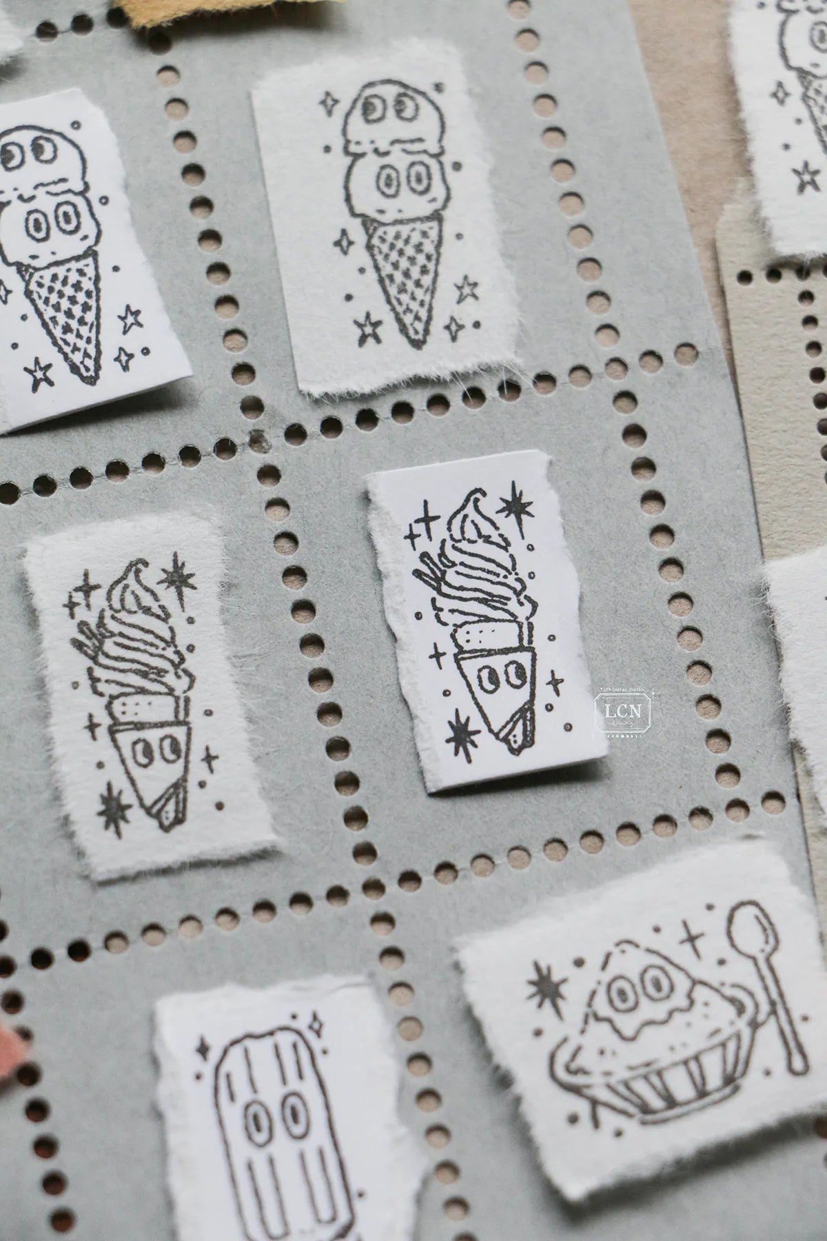LCN Design Studio: Ice Cream Rubber Stamp