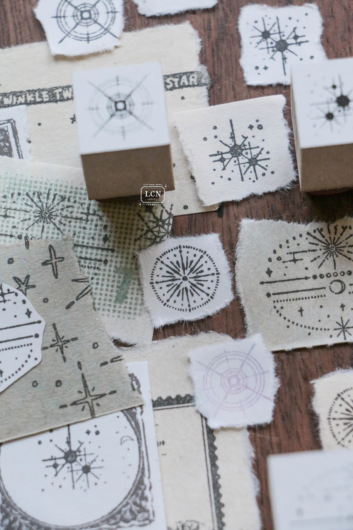 LCN Design Studio: Nebula Rubber Stamps Set