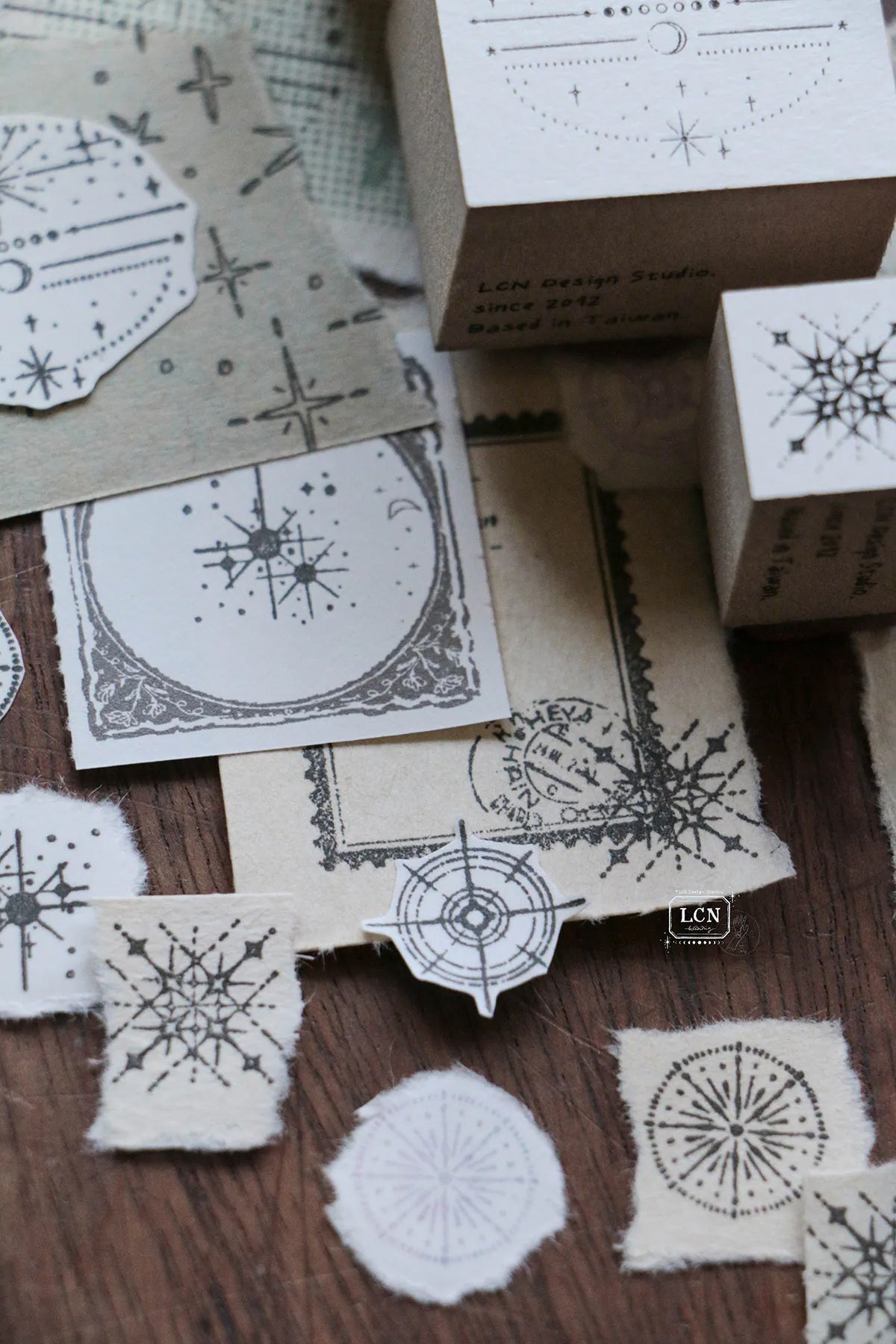 LCN Design Studio: Nebula Rubber Stamps Set