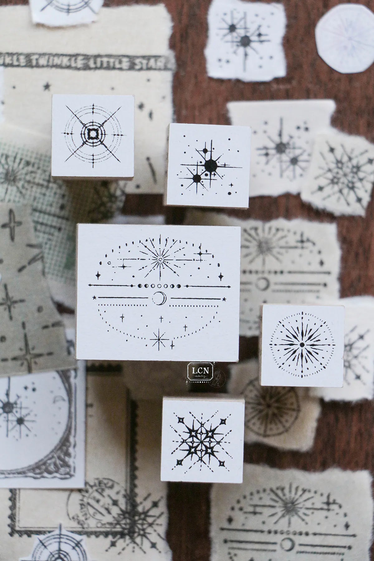 LCN Design Studio: Nebula Rubber Stamps Set