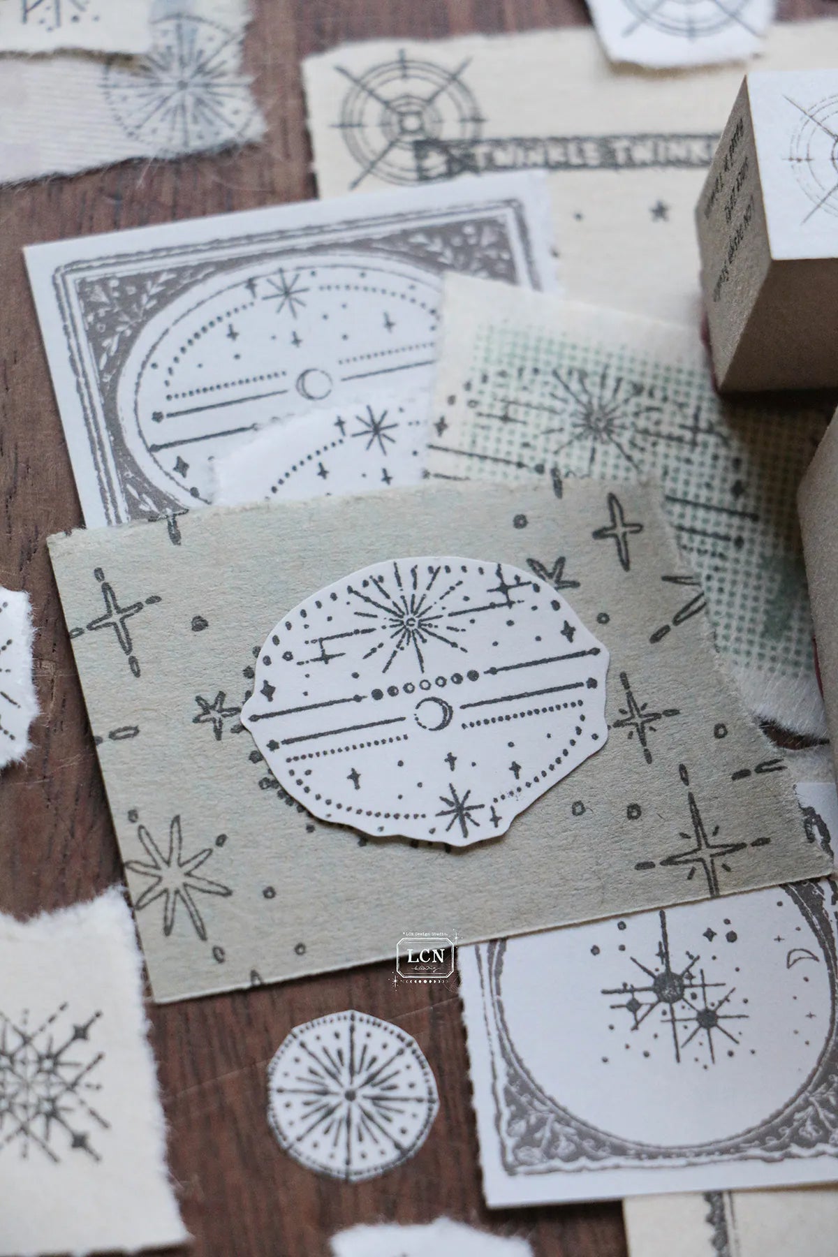 LCN Design Studio: Nebula Rubber Stamps Set