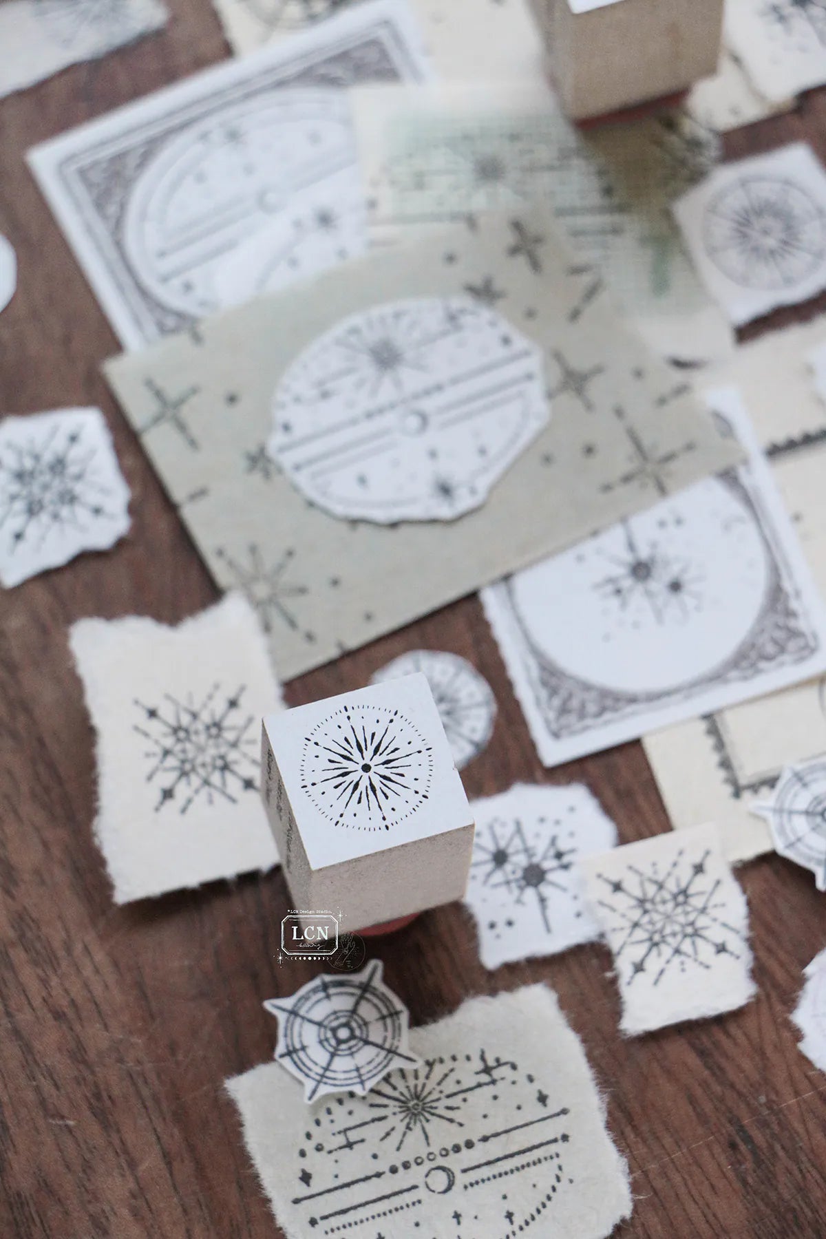 LCN Design Studio: Nebula Rubber Stamps Set