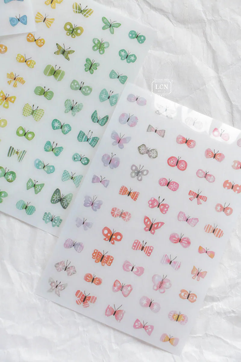 LCN Design Studio: Shell Butterflies Print On Stickers