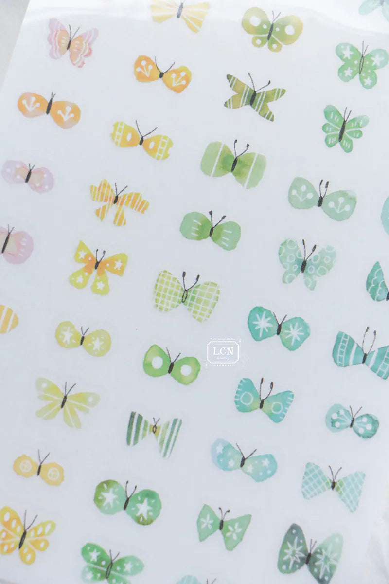 LCN Design Studio: Shell Butterflies Print On Stickers