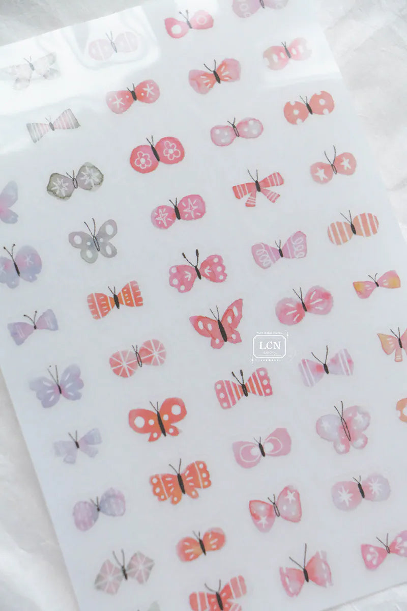 LCN Design Studio: Shell Butterflies Print On Stickers