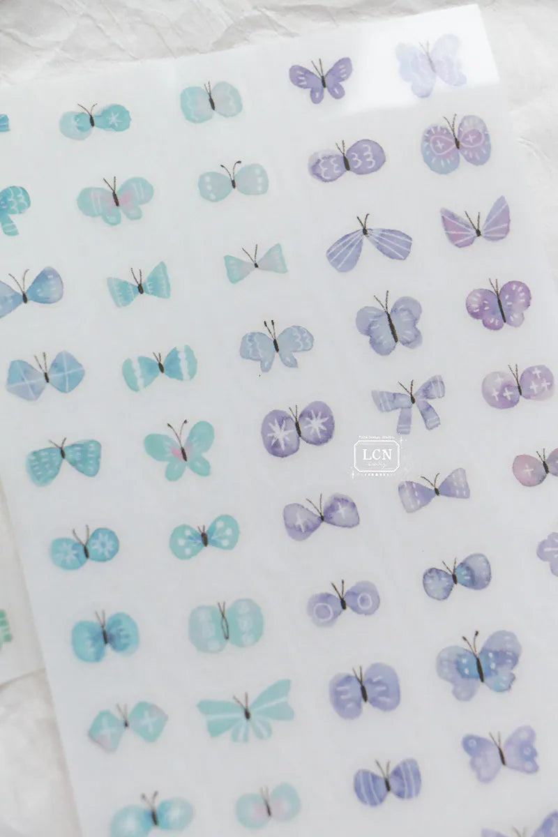 LCN Design Studio: Shell Butterflies Print On Stickers