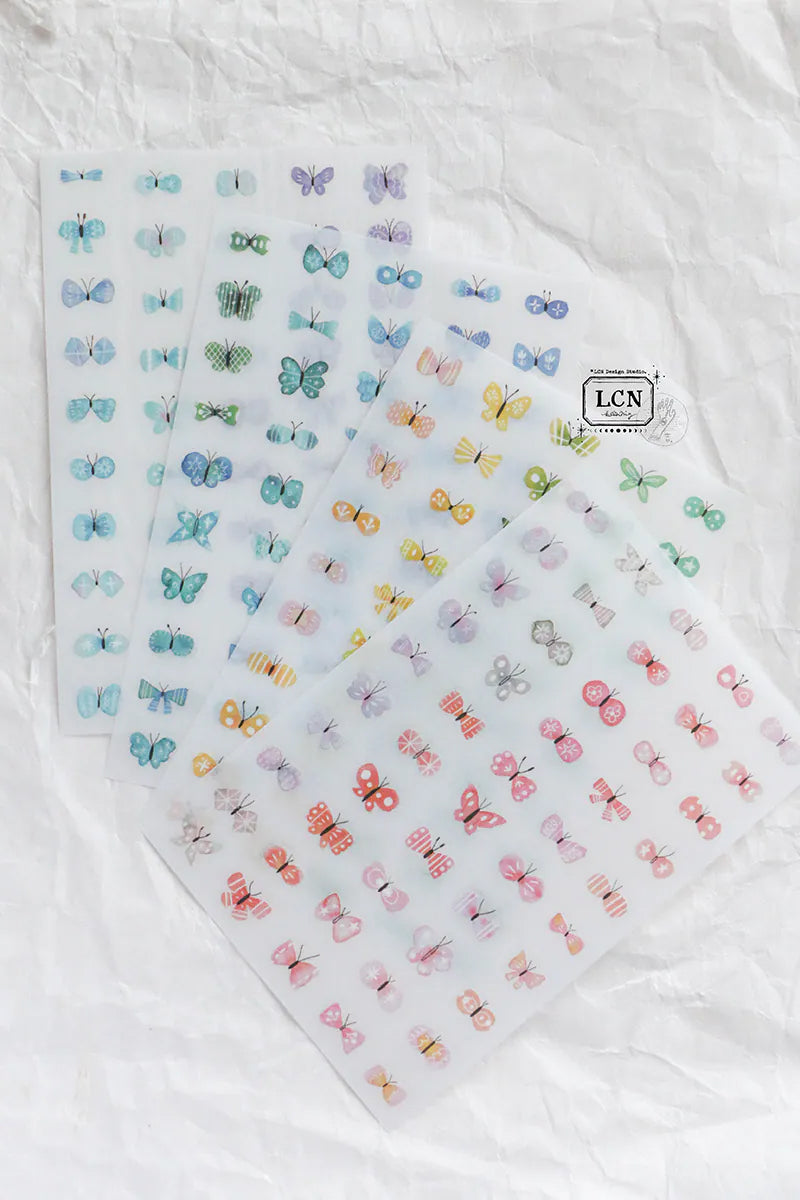 LCN Design Studio: Shell Butterflies Print On Stickers