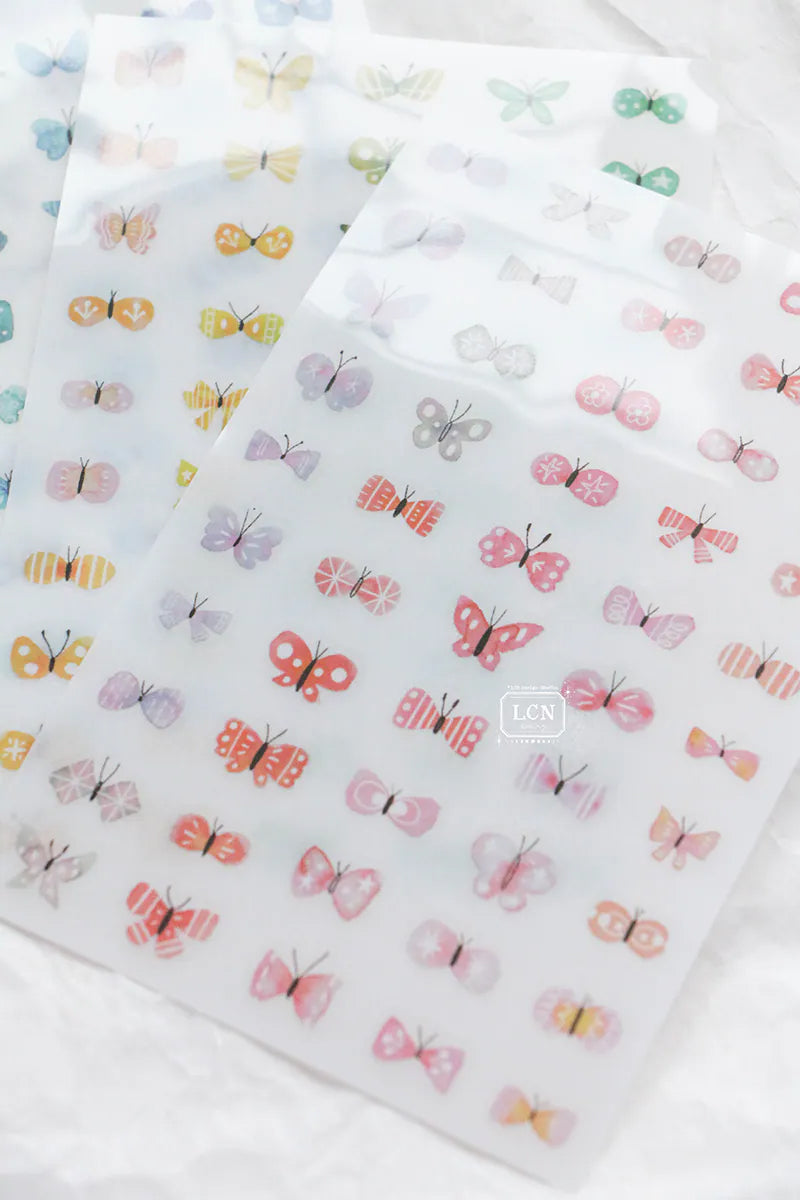 LCN Design Studio: Shell Butterflies Print On Stickers