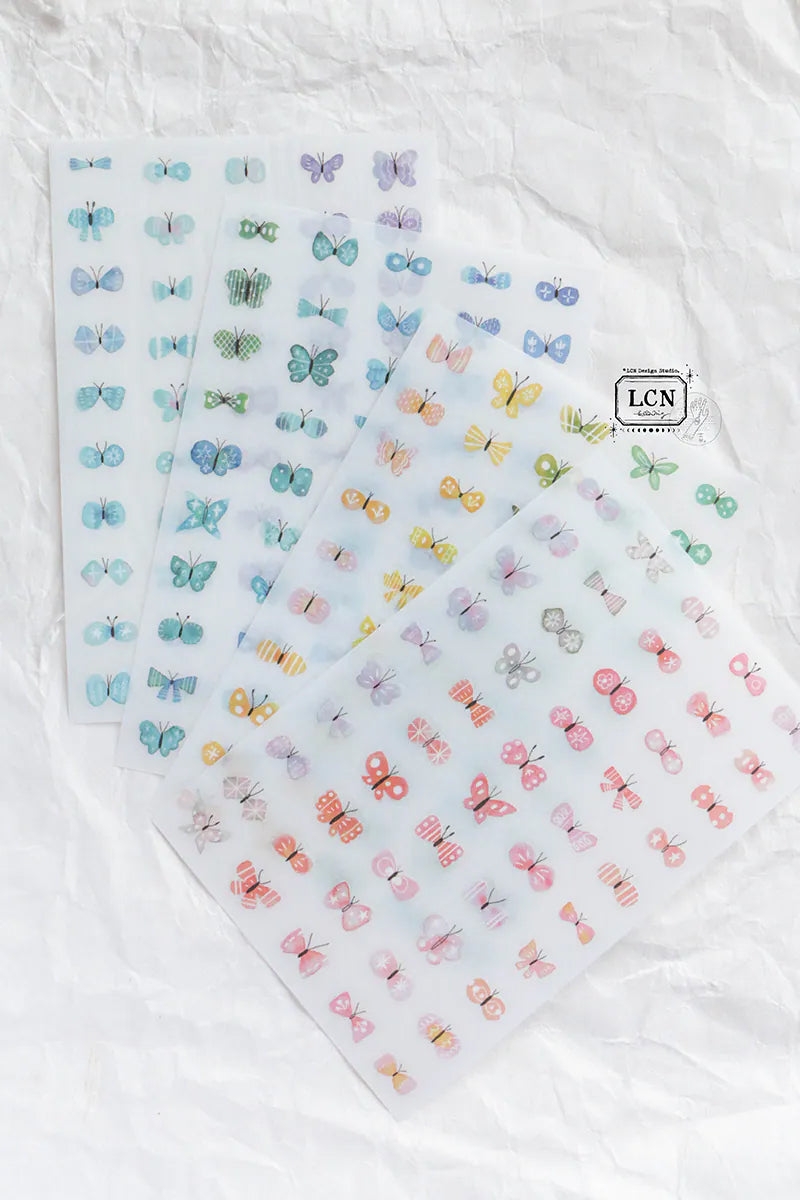 LCN Design Studio: Shell Butterflies Print On Stickers