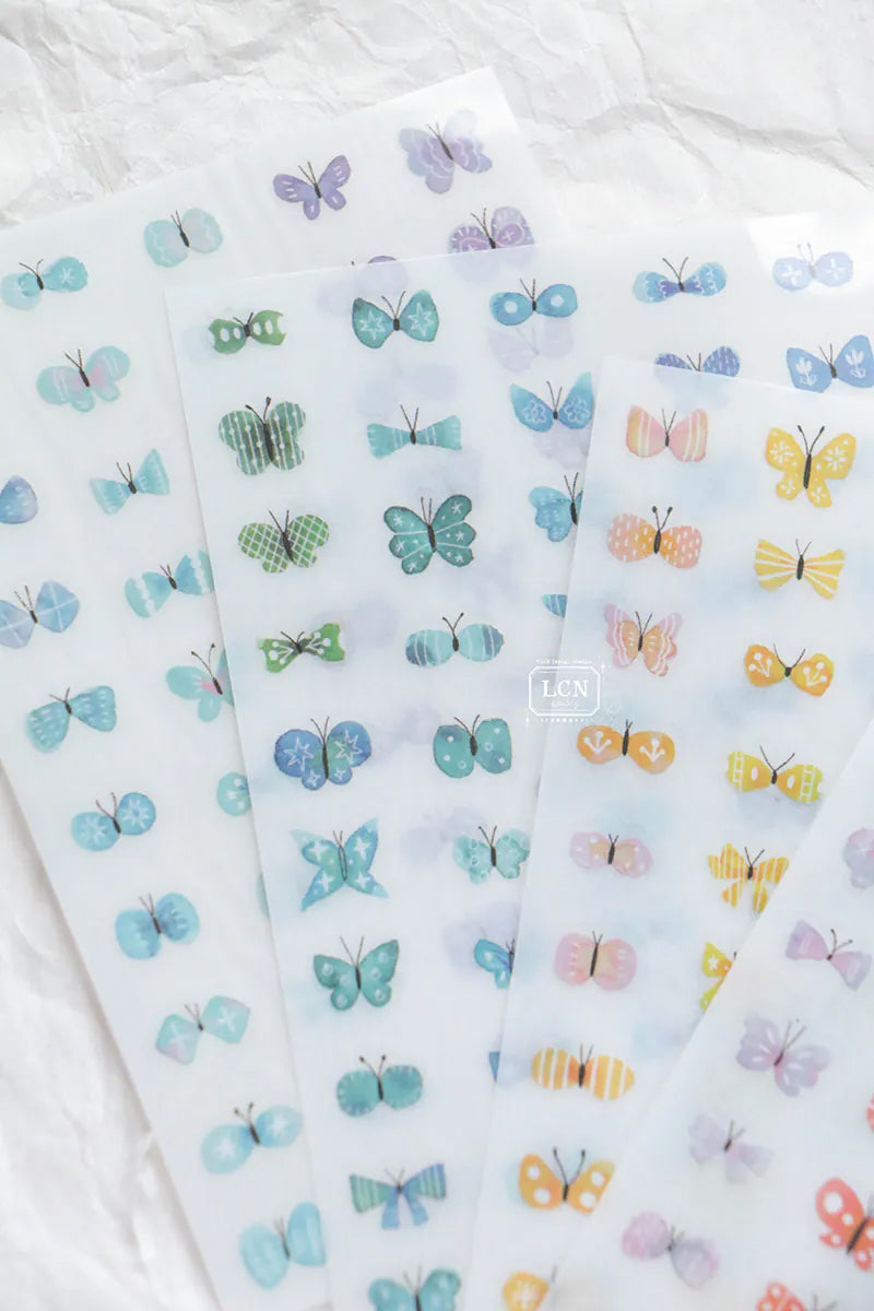 LCN Design Studio: Shell Butterflies Print On Stickers