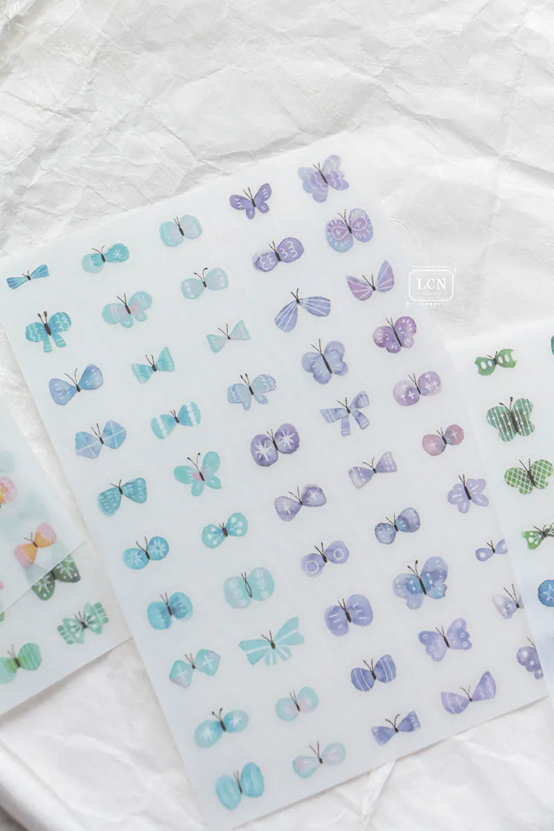 LCN Design Studio: Shell Butterflies Print On Stickers