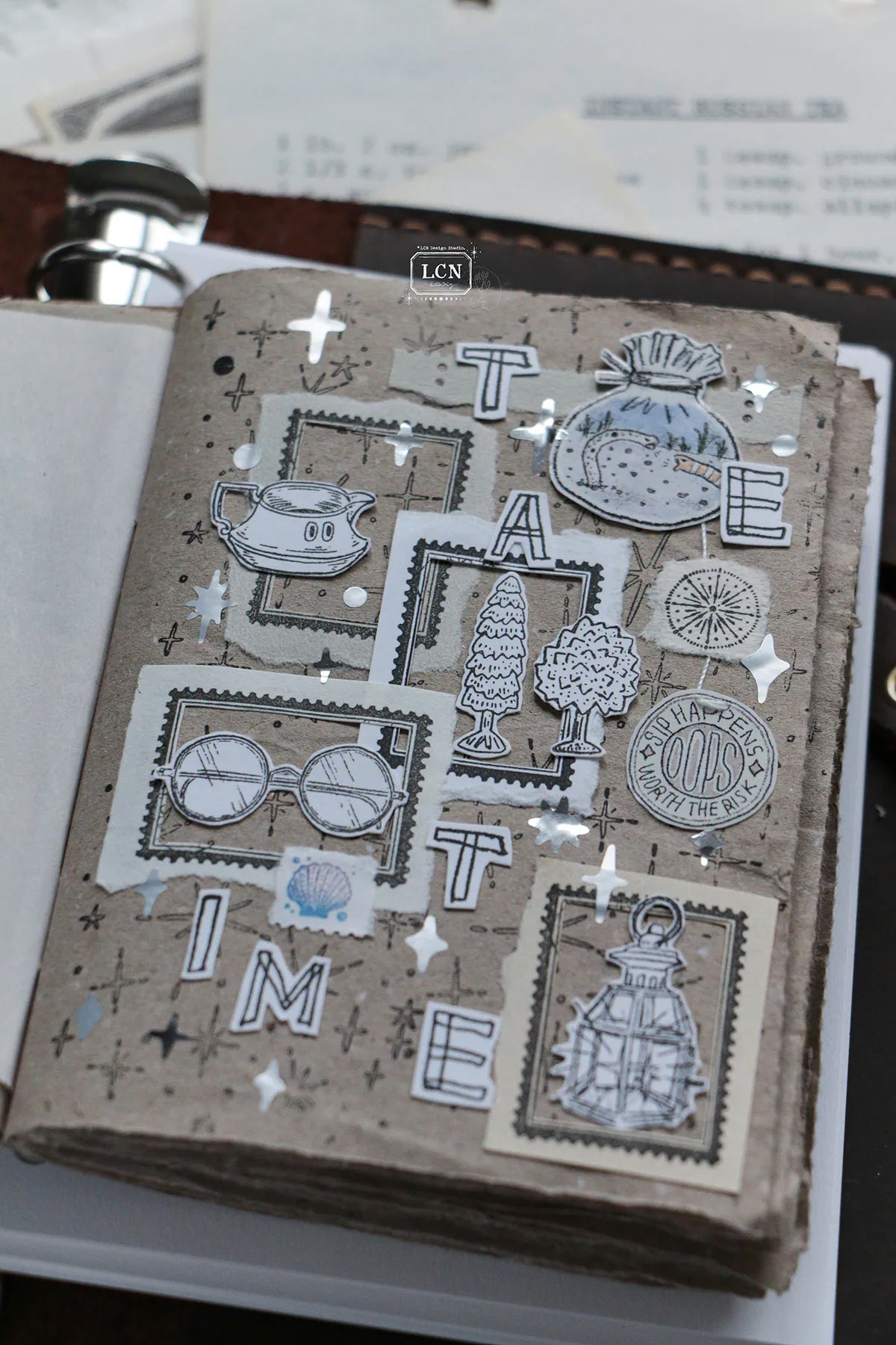 LCN Design Studio: Shiny Stars Rubber Stamp