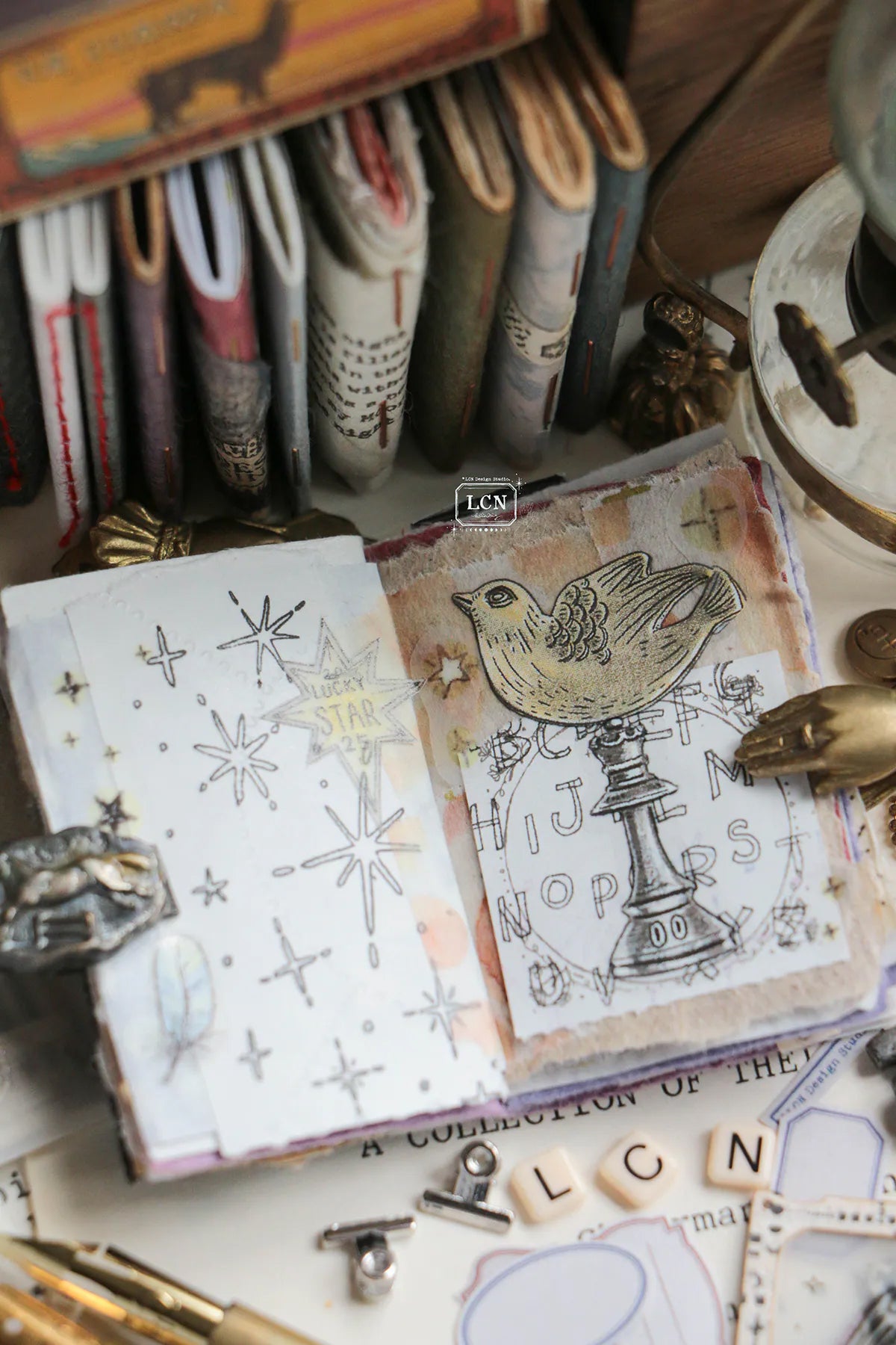 LCN Design Studio: Shiny Stars Rubber Stamp