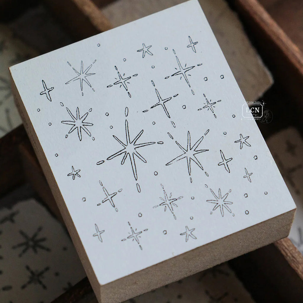 LCN Design Studio: Shiny Stars Rubber Stamp