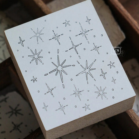 LCN Design Studio: Shiny Stars Rubber Stamp
