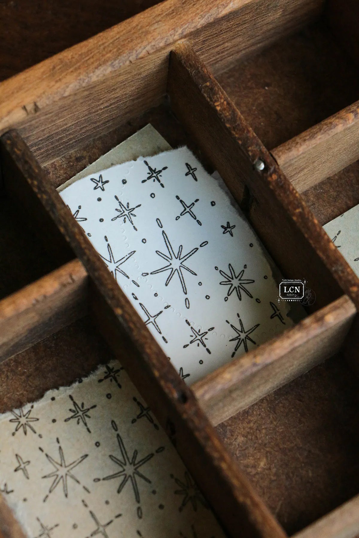 LCN Design Studio: Shiny Stars Rubber Stamp