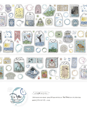 LCN Design Studio: Tea Time Kiss-Cut PET Tape