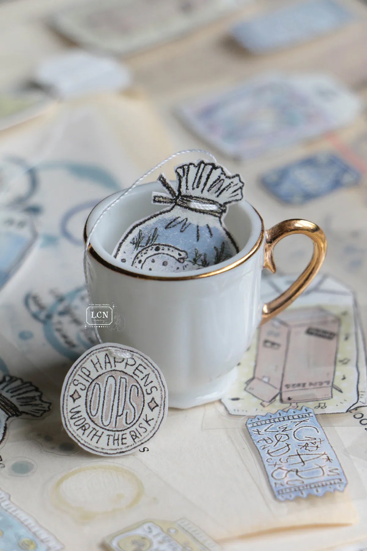 LCN Design Studio: Tea Time Kiss-Cut PET Tape